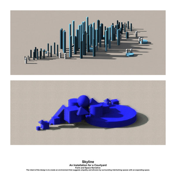 Original Conceptual Architecture: Architecture Psychology Art Form: Empathetic Architecture-Installation for a Courtyard